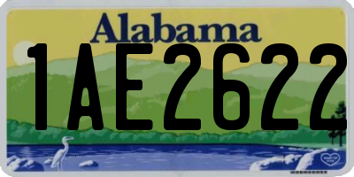 AL license plate 1AE2622