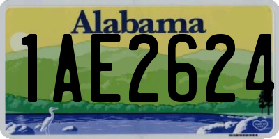 AL license plate 1AE2624