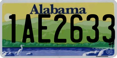 AL license plate 1AE2633