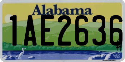 AL license plate 1AE2636