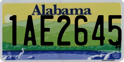 AL license plate 1AE2645
