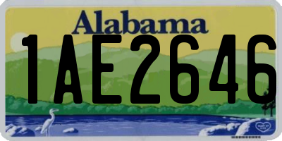 AL license plate 1AE2646