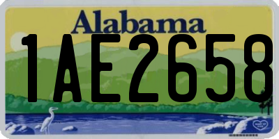 AL license plate 1AE2658