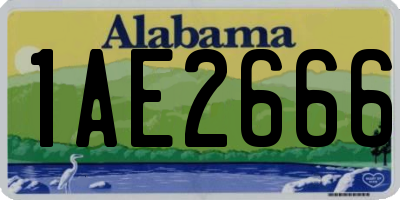 AL license plate 1AE2666