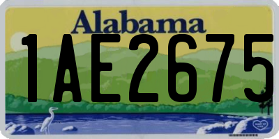 AL license plate 1AE2675