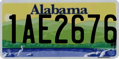 AL license plate 1AE2676