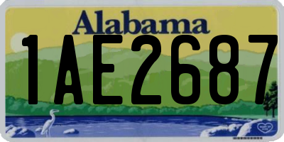 AL license plate 1AE2687