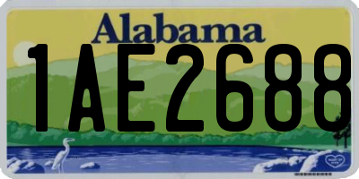 AL license plate 1AE2688