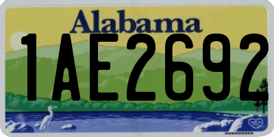 AL license plate 1AE2692
