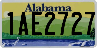 AL license plate 1AE2727
