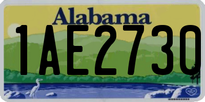 AL license plate 1AE2730