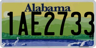 AL license plate 1AE2733