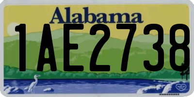 AL license plate 1AE2738