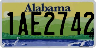 AL license plate 1AE2742
