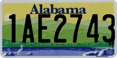 AL license plate 1AE2743