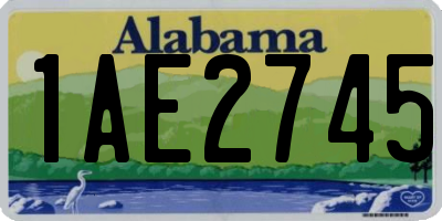 AL license plate 1AE2745