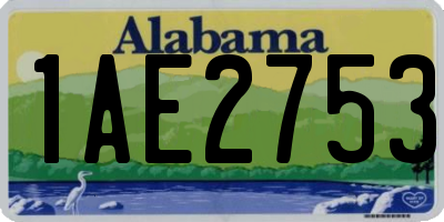 AL license plate 1AE2753
