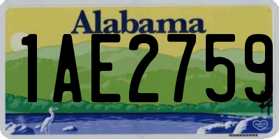 AL license plate 1AE2759
