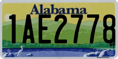 AL license plate 1AE2778