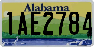 AL license plate 1AE2784
