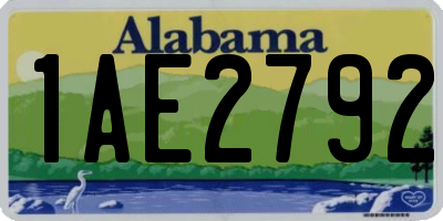 AL license plate 1AE2792