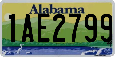 AL license plate 1AE2799