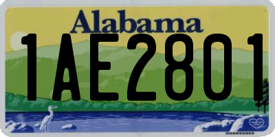 AL license plate 1AE2801