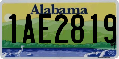 AL license plate 1AE2819