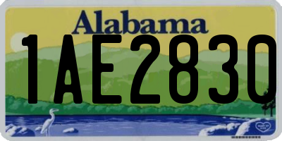 AL license plate 1AE2830