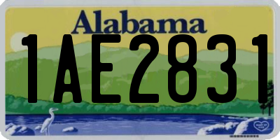 AL license plate 1AE2831