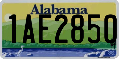 AL license plate 1AE2850