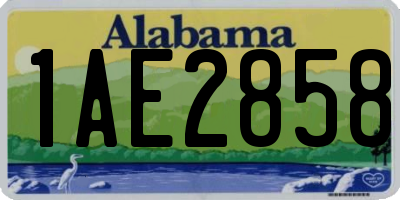 AL license plate 1AE2858