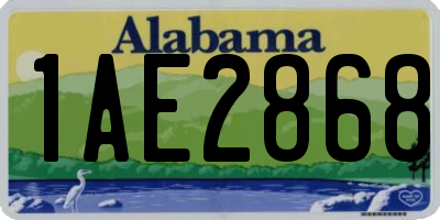 AL license plate 1AE2868