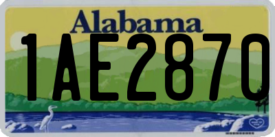 AL license plate 1AE2870
