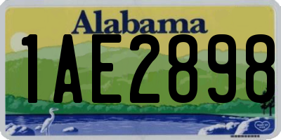 AL license plate 1AE2898