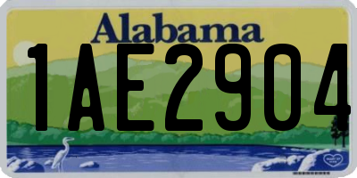 AL license plate 1AE2904