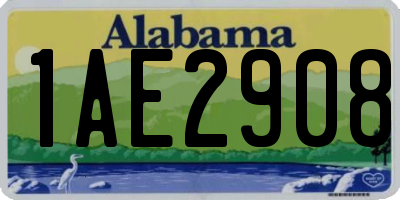AL license plate 1AE2908