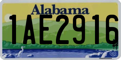 AL license plate 1AE2916