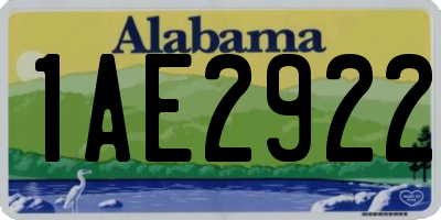 AL license plate 1AE2922