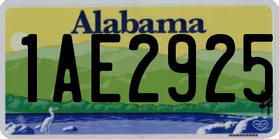 AL license plate 1AE2925