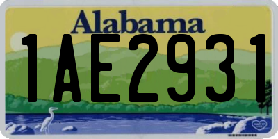 AL license plate 1AE2931
