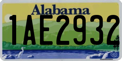AL license plate 1AE2932