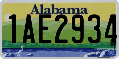 AL license plate 1AE2934