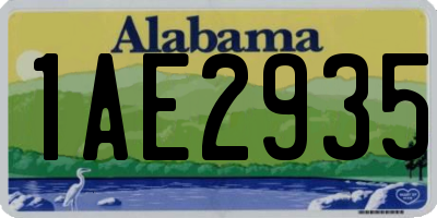 AL license plate 1AE2935