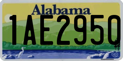 AL license plate 1AE2950