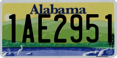 AL license plate 1AE2951