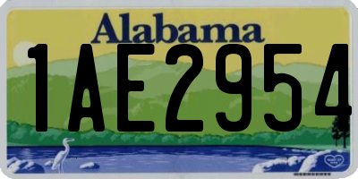 AL license plate 1AE2954