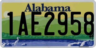 AL license plate 1AE2958