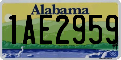 AL license plate 1AE2959