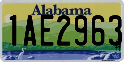 AL license plate 1AE2963